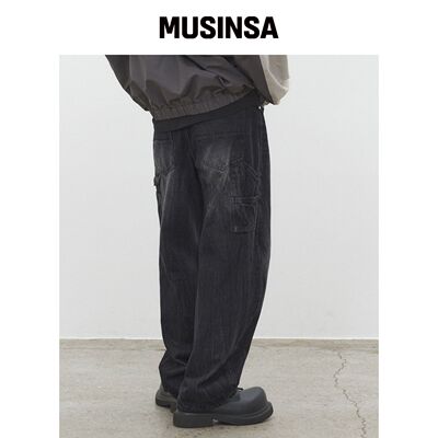 DECET Carpenter Jeans DCPT036CR黑色韩国官网直邮进口