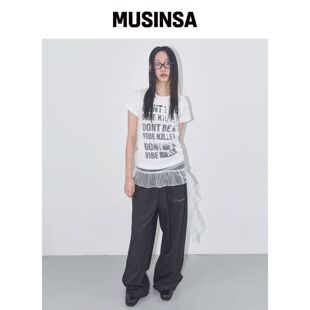 FANCY CLUB 经典条纹衬衫(黑色) MUSINSA韩国官网直邮进口