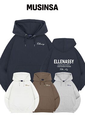 ELLENASSY 字母logo宽松版连帽卫衣韩国官网直邮进口MUSINSA