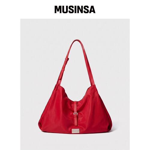 SALBOL SYMBOL NYLON SHOPPER BAG [RED]韩国官网直邮进口MUSINSA