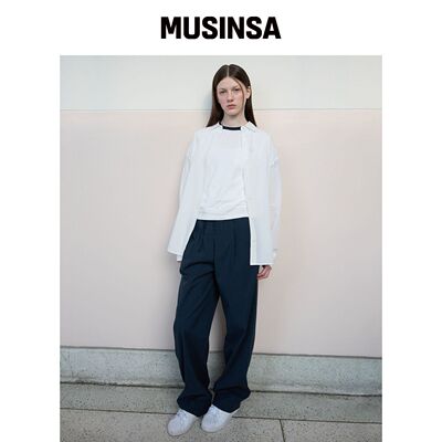 TTUDEMENT RELAXED STRING PANTS NAVY MUSINSA韩国官网直邮进口