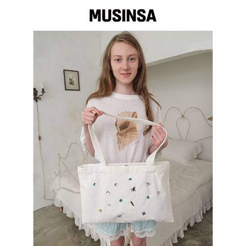 FUNFROMFUN 散落珠宝包，白色 MUSINSA韩国直邮官方正品