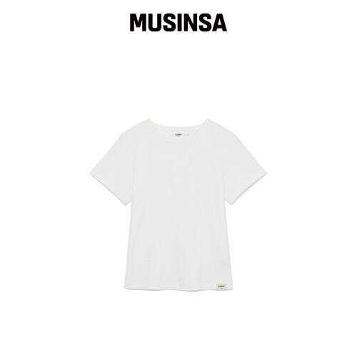 GLOWNY 白色圆领经典款T恤修身短袖上衣MUSINSA韩国官网直邮进口