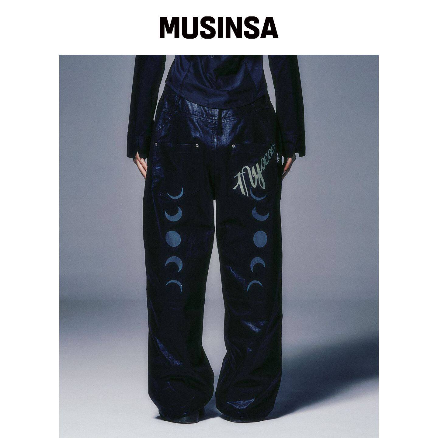 NYXX 带带扣的仿皮裤 黑色 MUSINSA韩国官网直邮进口