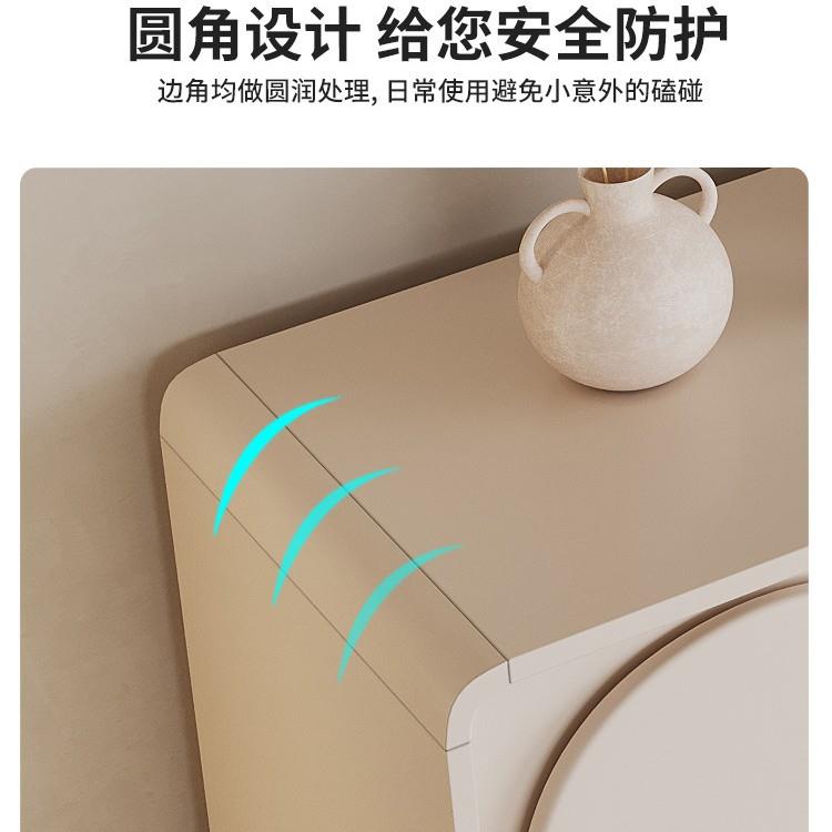 餐边柜法式奶油风酒柜客厅储物现代简约靠墙一体轻奢玄关厨房置物