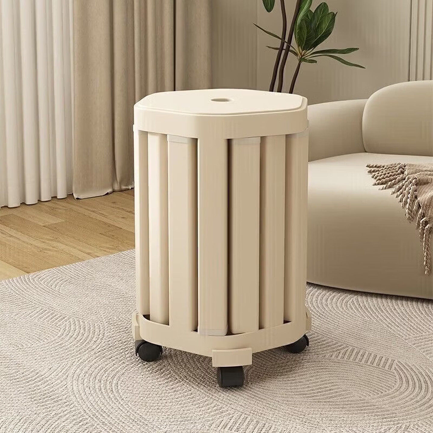 塑料加厚叠叠乐凳子家用叠放备用圆凳收纳折叠凳四把可堆叠组合凳