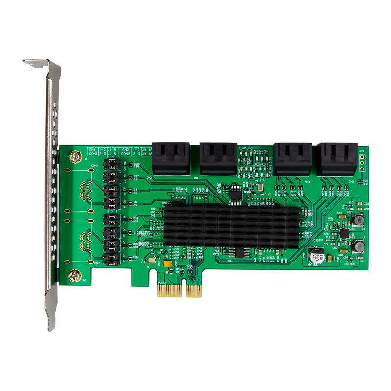 PCI-E X1 SATA Gen Ⅲ 6G扩展卡八口SATA3.0台式机电脑磁盘阵列卡