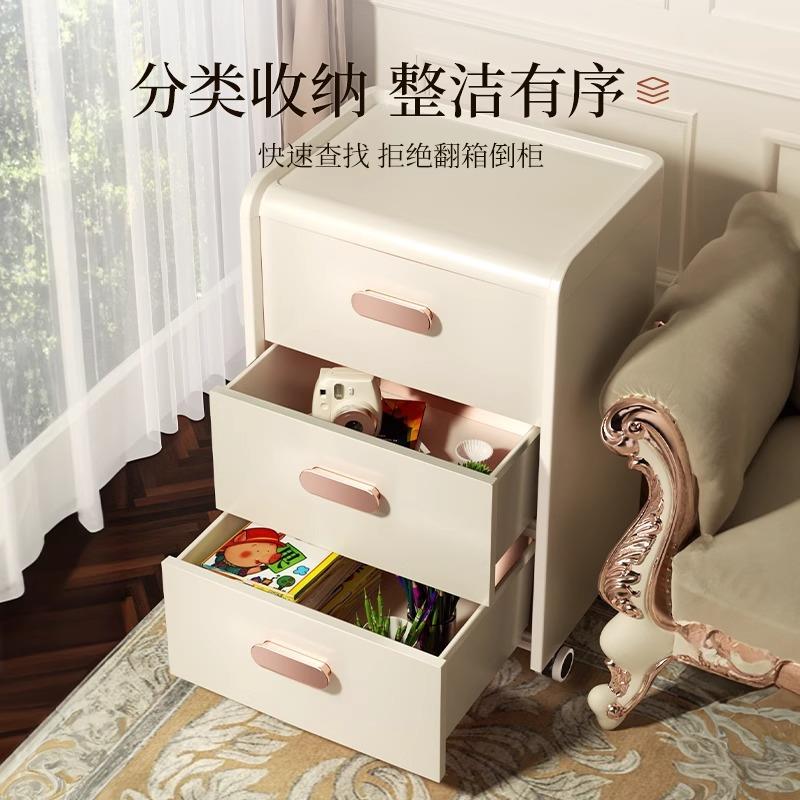 家用卧室床头柜简约现代客厅小户型收纳柜塑料抽屉式储物柜