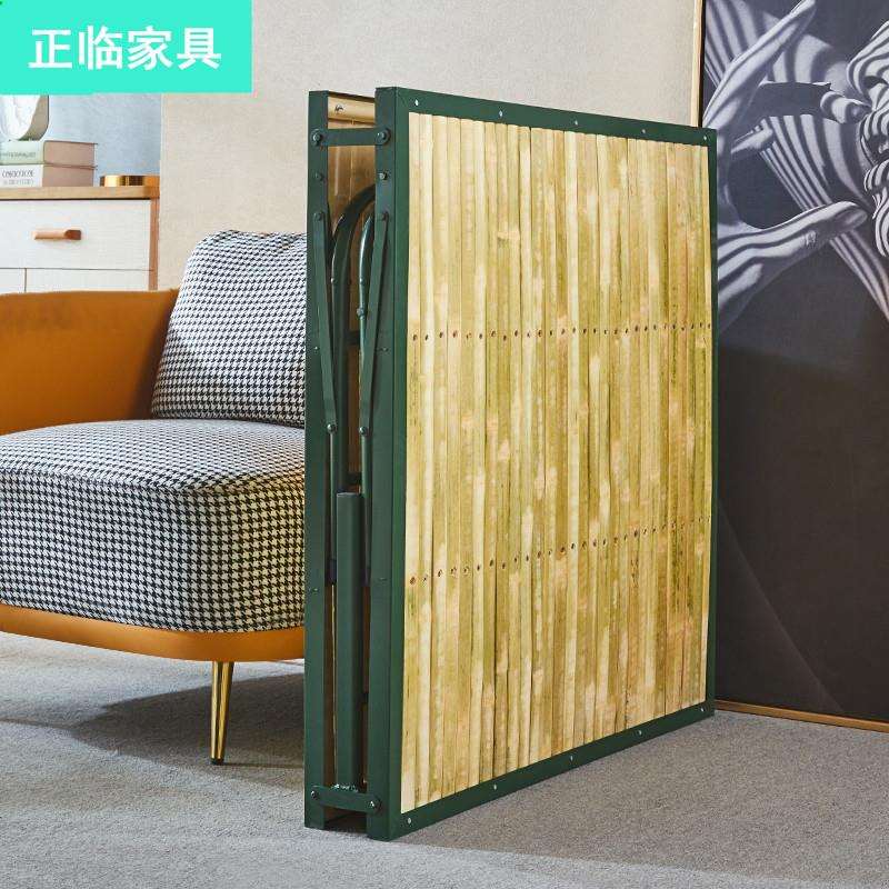 简易折叠床竹板床单人可折叠加固陪护床午休床出租屋工地床免安装