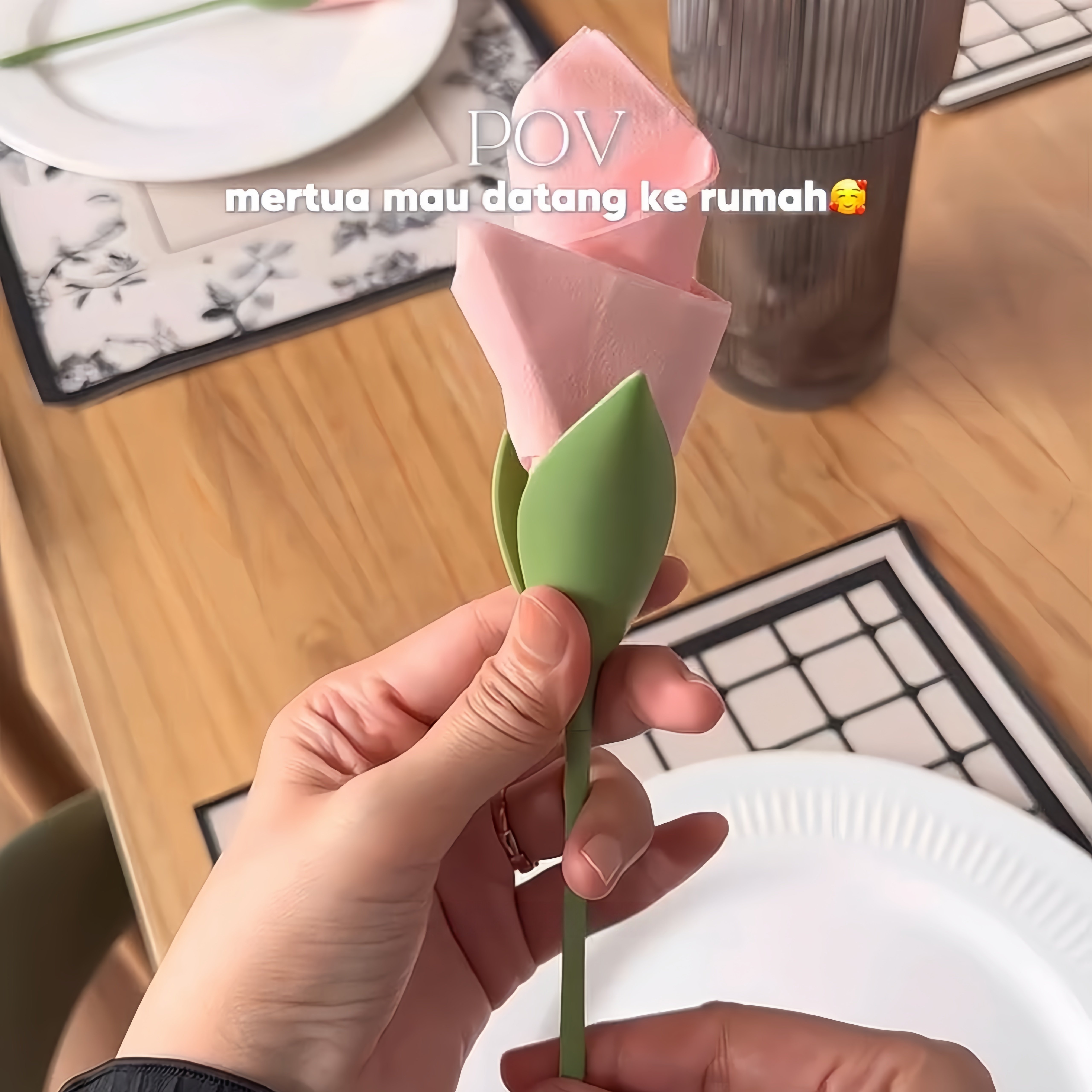 玫瑰花餐巾扣创意塑料花朵纸巾环酒店西餐餐桌装饰折叠餐巾收纳架