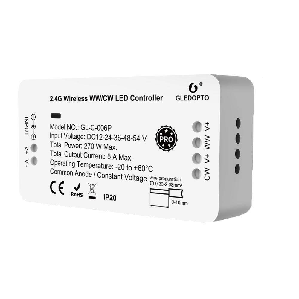 Gledopto ZigBee RGBCW丨RGBW丨RGB丨CCT 单色灯带控制器恒压调光