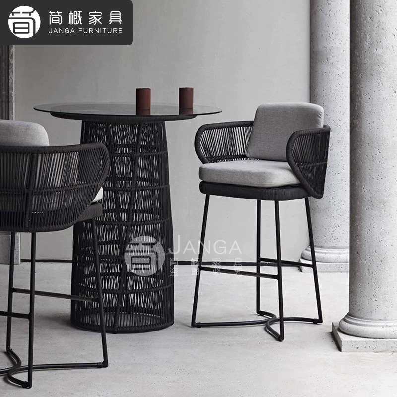 别墅庭院沙发酒店露台藤编防水防晒家具民宿阳台躺床客厅沙发套装