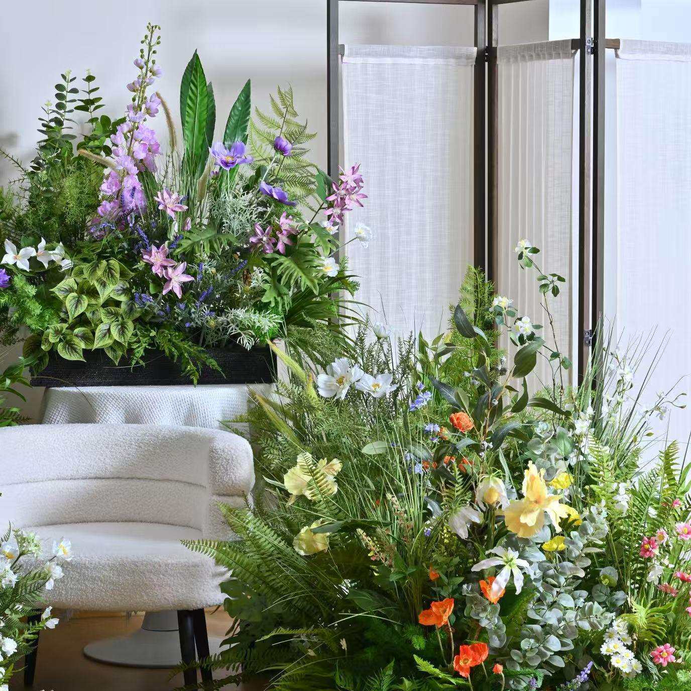 假花仿真花摆设客厅绿植造景花艺高档仿生花草丛植物布置装饰摆件