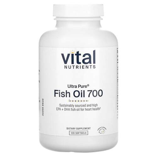 Vital Nutrients,Ultra Pure®，鱼油 700，柠檬味，120 粒软胶囊