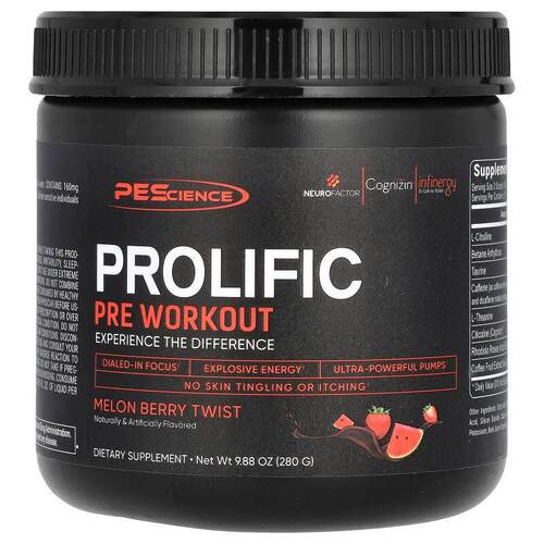 PEScience,Prolific，锻炼前，蜜瓜莓果味