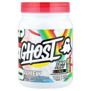 Ghost,Whey, Clear Protein Isolate, Sour Strips® Rainbow, 1.5