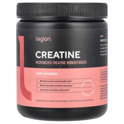 Legion Athletics,肌酸，微粒化一水肌酸，原味，0.69 磅（312 克