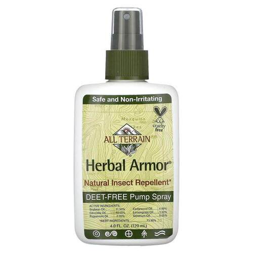All Terrain,Herbal Armor，天然驱蚊防虫剂，4 液量盎司（120 毫