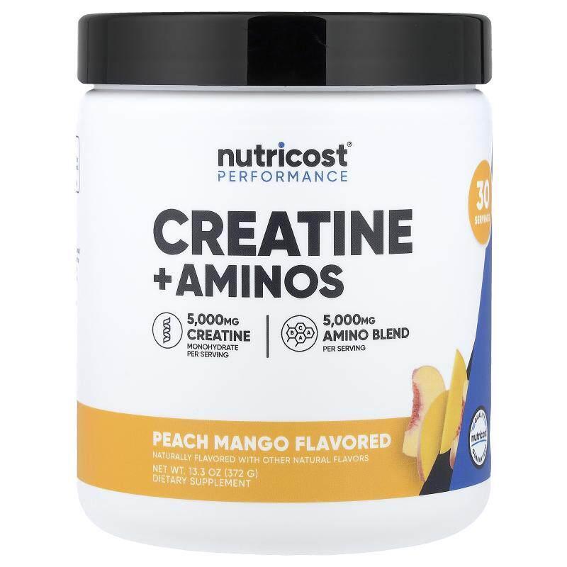 Nutricost,表现，肌酸 + 氨基酸，桃子芒果味，13.3 盎司（372 克图片