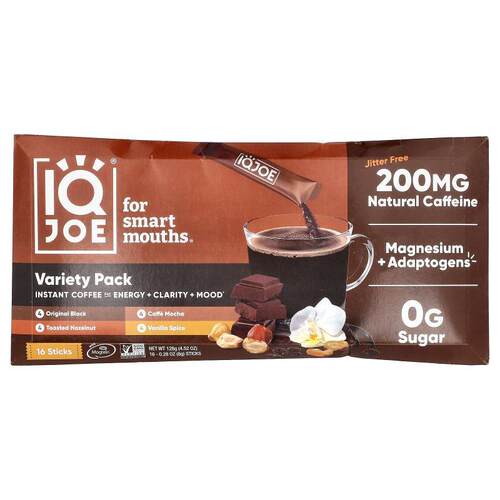 IQBAR,IQJOE®，速溶咖啡，能量 + 清晰 + 情绪混合装，什锦口味，