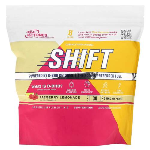 Real Ketones,Shift，树莓柠檬水，30 包混合饮品，每包 0.27 盎7