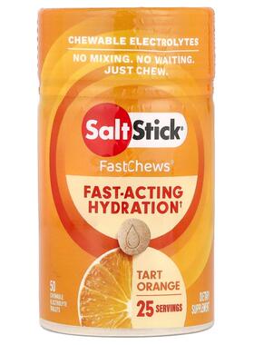 SaltStick,FastChews®，电解质咀嚼片，酸橙味，50 片咀嚼片