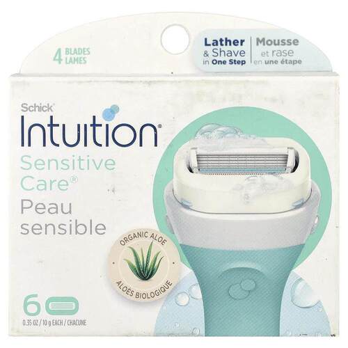 Schick,Intuition®，敏感护理，替换刀头，6 个