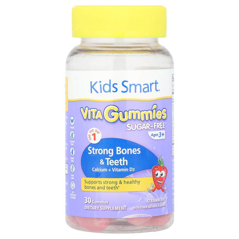 Kids Smart,Kids Smart&reg;，维生素软糖，强壮骨骼和牙齿，钙 + 维