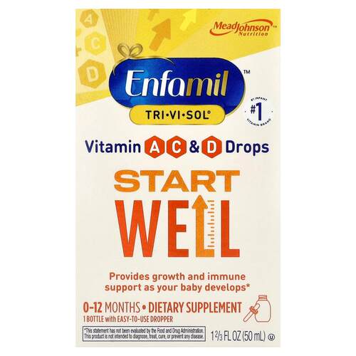 Enfamil,Tri-Vi-Soll®，维生素 A、C 和 D 滴剂，0-12 个月