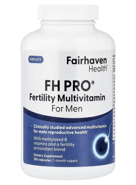 爱希儿Fairhaven Health男士生育多维生素甲基化B族营养