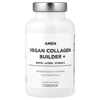 Codeage,Amen，素食胶原蛋白构建剂+，30 粒素食胶囊