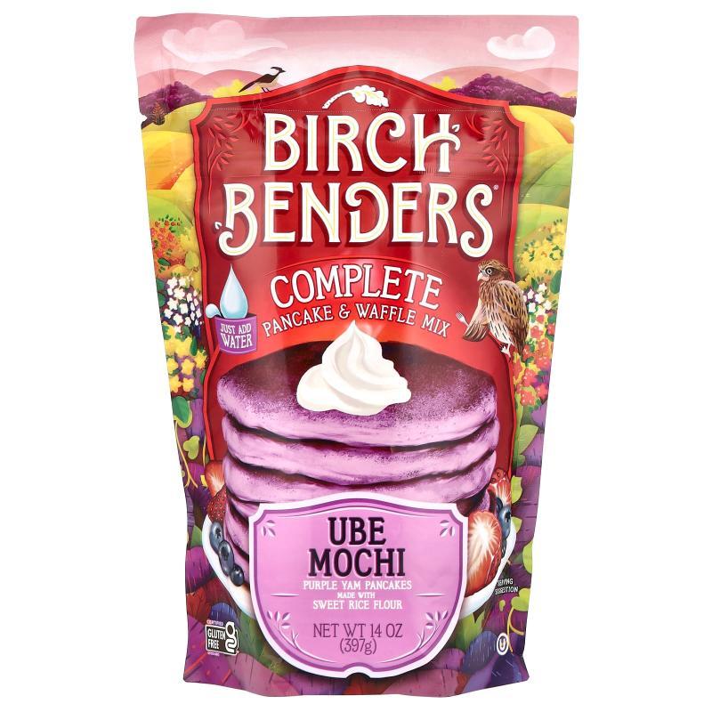 Birch Benders,完整煎饼和华夫饼混合粉，紫淮山麻糬，14 盎司（3
