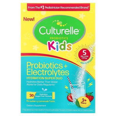 康萃乐,Kids, Probiotics + Electrolytes, Hydration Super Duo,