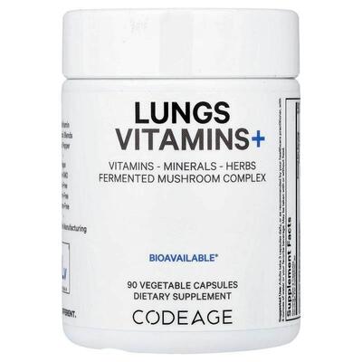 Codeage,Lungs，维生素 +，90 粒胶囊
