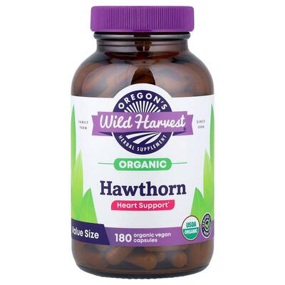 Oregon's Wild Harvest, 有机山楂，180 粒有机全素胶囊（每粒胶