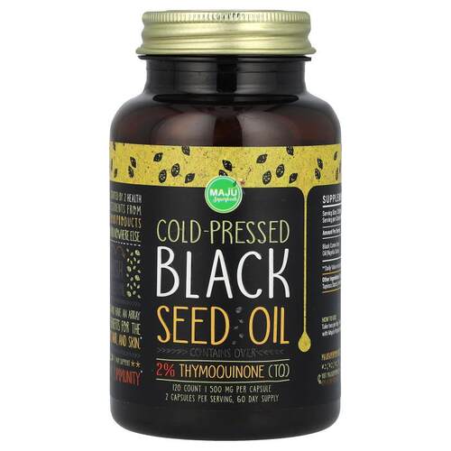 Maju Superfoods,有机黑籽油，1000 毫克，120 粒（每粒软胶囊 50