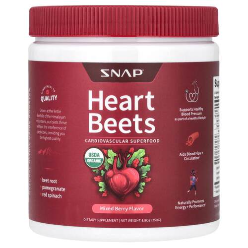 Snap Supplements,Heart Beets，什锦浆果味，8.8 盎司（250 克）