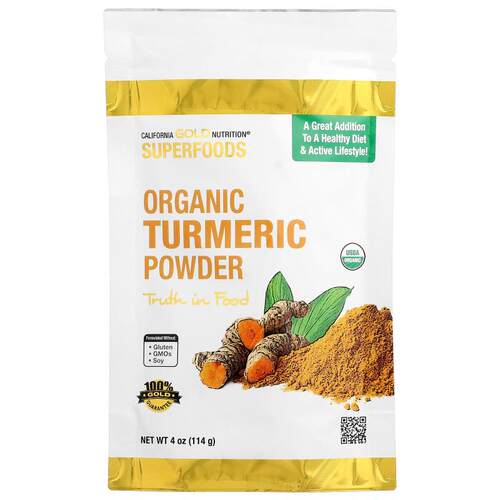 California Gold Nutrition,SuperFood，有机姜黄粉，4 盎司（114