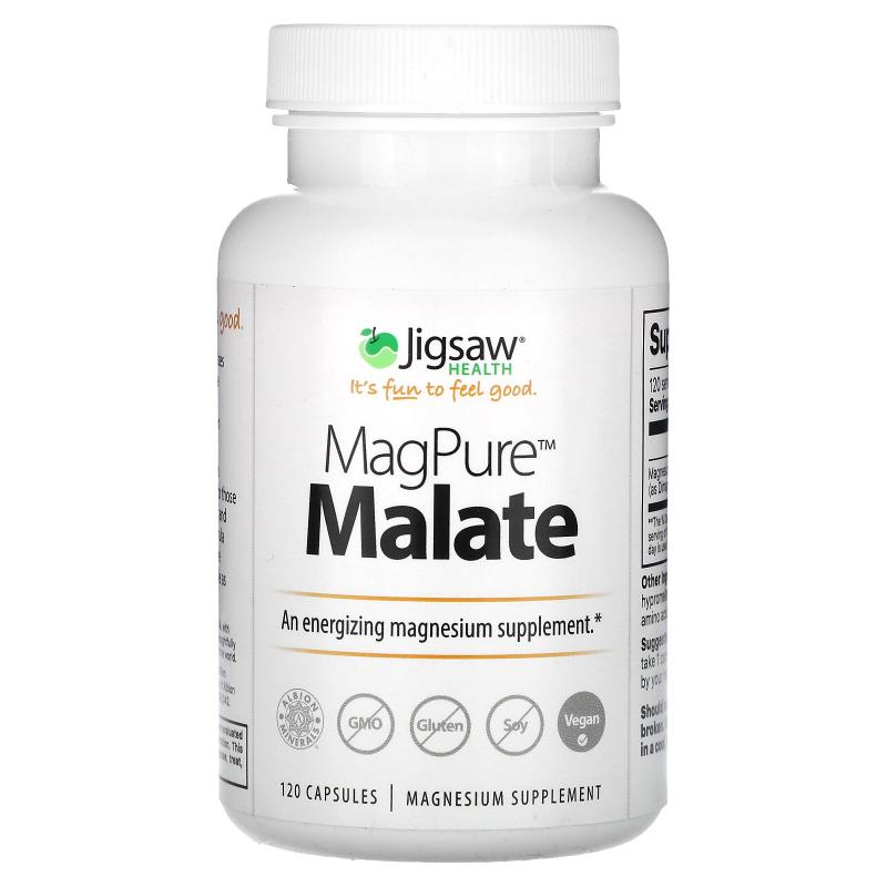 Jigsaw Health,MagPure Malate，120 粒胶囊（每粒胶囊 100 毫克 - 实物图