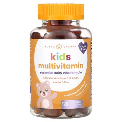 NutraChamps儿童多维生素草莓西番莲桃子和樱桃味