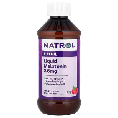Natrol,液体褪黑素，睡眠，浆果，2.5 毫克，8 液量盎司（237 毫