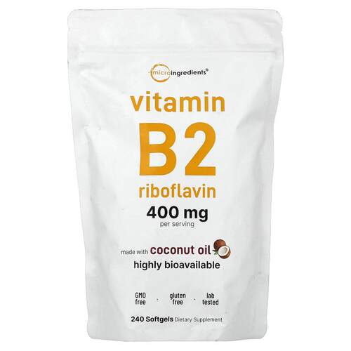 Micro Ingredients,维生素 B2 核黄素，240 粒软胶囊（每粒软胶囊