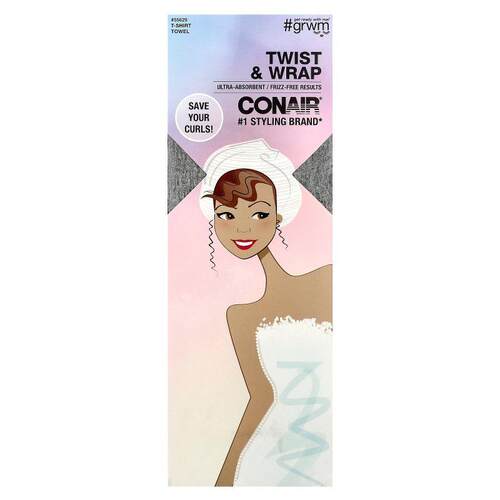 Conair,Twist &amp; Wrap T-Shirt 毛巾，1 条