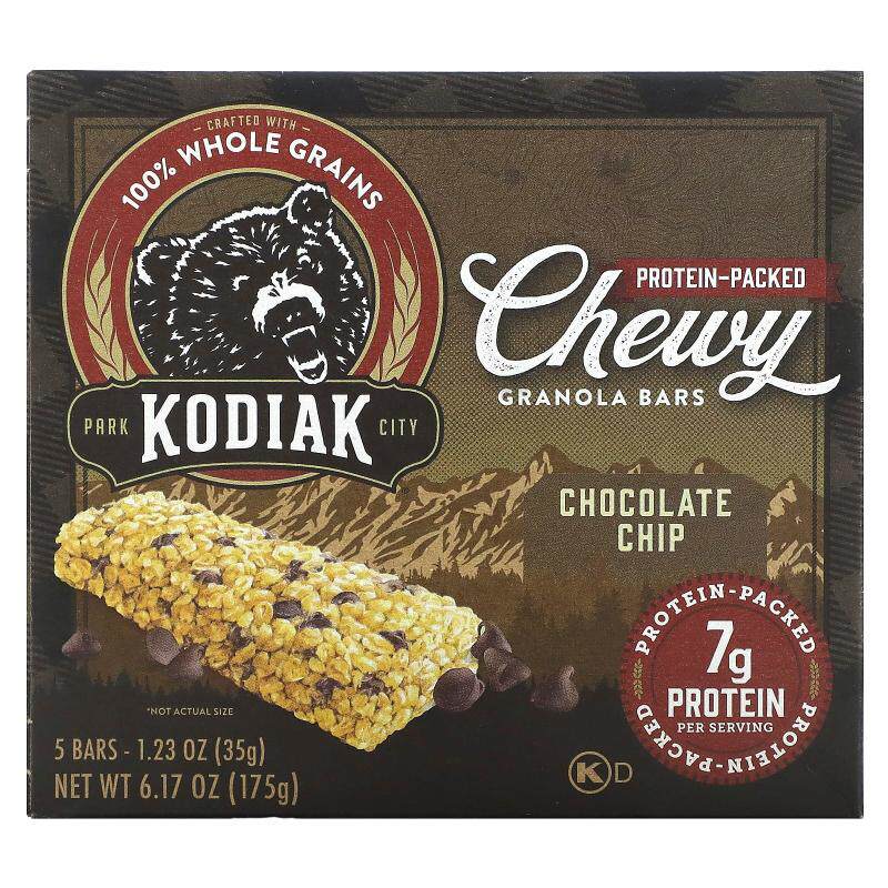 Kodiak Cakes,耐嚼格兰诺拉麦片棒，巧克力碎，5 根，每根 1.23 3