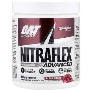 GAT,运动,NITRAFLEX® Advanced,锻炼前配方,黑樱桃味