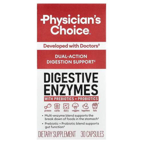 Physician's Choice,Digestive Enzymes With Prebiotic + Probio
