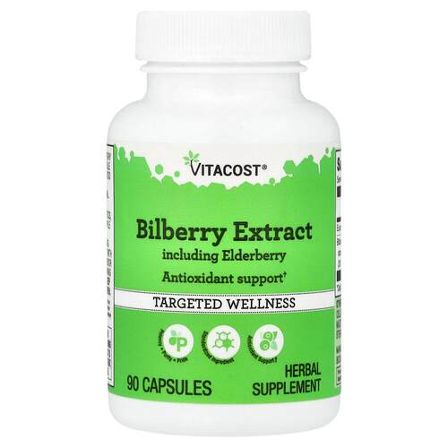 Vitacost,Bilberry Extract Including Elderberry, 90 Capsules