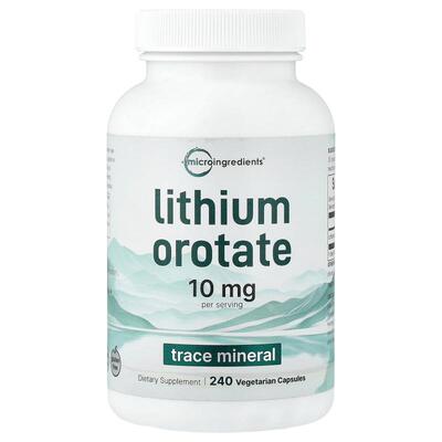 Micro Ingredients,乳清酸锂，240 粒素食胶囊（每粒胶囊 5 毫克