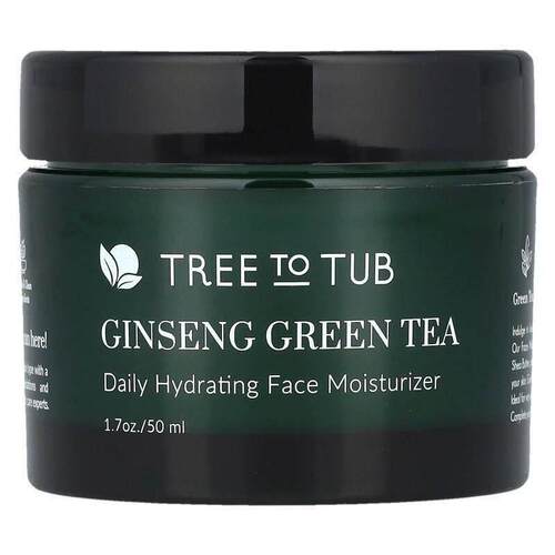 Tree to Tub,人参绿茶，日常补水面霜，1.7 盎司（50 毫升）