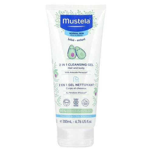 Mustela,孩子，2 合 1 洁肤凝胶，头发和身体，中性肤质
